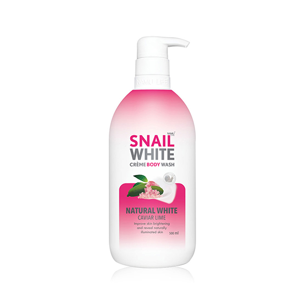 ครีมอาบน้ำผิวขาว Namu SnailWhite Crème Body Wash สูตร NATURAL WHITE